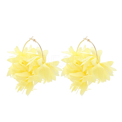 Alloy Cloth Hoop Earrings FS-WGC8145-11-1
