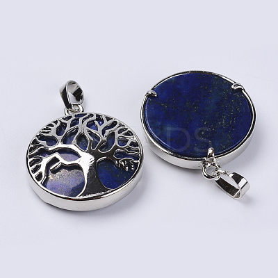 Natural Lapis Lazuli Pendants G-P350-D06-1