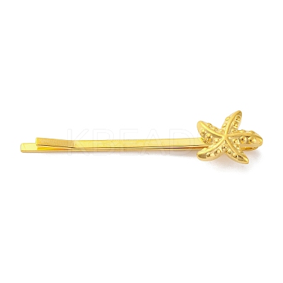 Starfish & Shell Shape 304 Stainless Steel Hair Bobby Pins STAS-Z096-03G-01-1