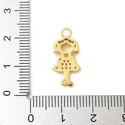 Brass Micro Pave Cubic Zirconia Pendants KK-U053-16G-1