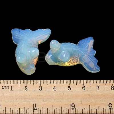 Opalite Carved Goldfish Figurines DJEW-D012-08M-1