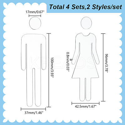 Acrylic TOILET Sign Stickers DIY-WH0569-66A-01-1