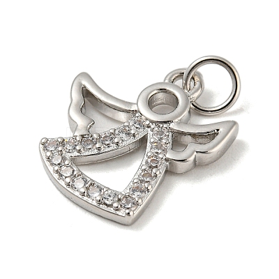 Rack Plating Brass Micro Pave Cubic Zirconia Pendants KK-A200-11P-1