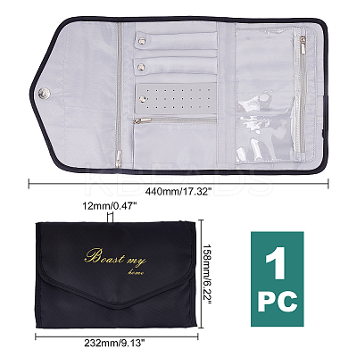 Nylon Envolope Travel Folding Jewelry Bag AJEW-WH0258-341-1