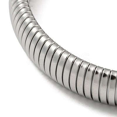 Non-Tarnish 304 Stainless Steel Flat Snake Chain Bracelet BJEW-B076-01P-1