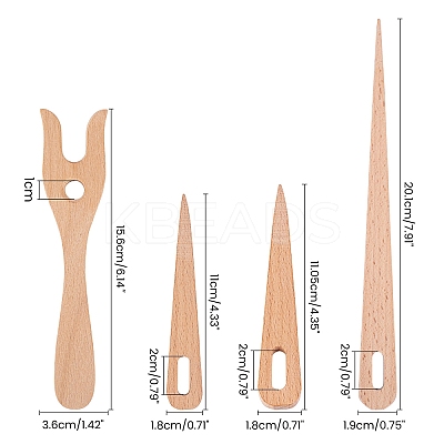 Wooden Knitting Fork and Big Eye Needle Sets TOOL-NB0001-27-1
