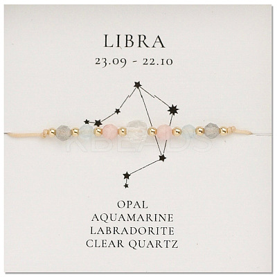 Natural Gemstone Constellation Beaded Bracelets NR2952-11-1