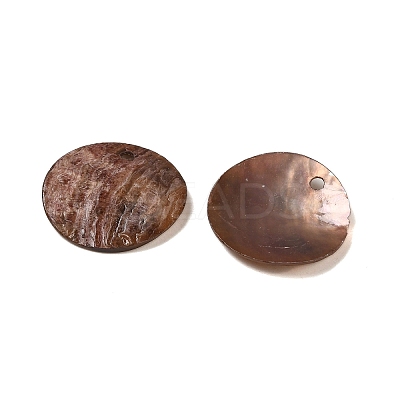 Spray Painted Natural Akoya Shell Pendants SHEL-M021-10-1