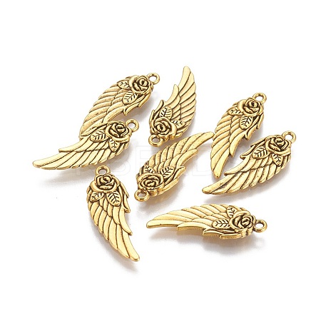 Tibetan Style Alloy Wing Pendants LS-TIBEP-A16767-AG-NR-1