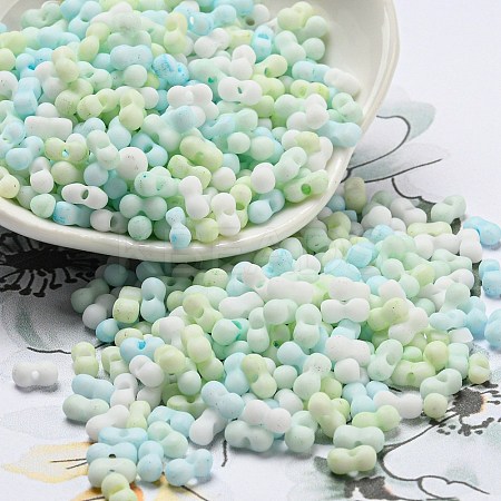 Macaron Color Opaque Frosted Glass Seed Beads SEED-K009-12B-03-1