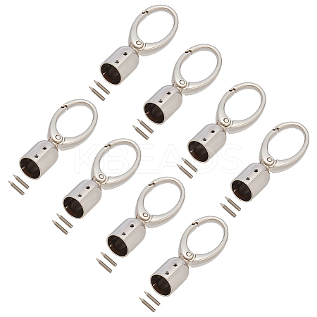 8Pcs Zinc Alloy Cord Ends FIND-AR0006-64S-1