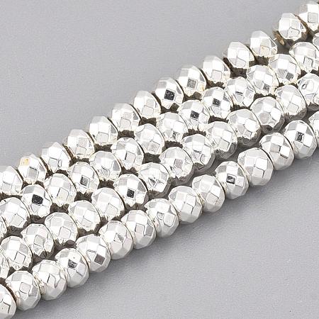 Electroplate Non-magnetic Synthetic Hematite Bead Strands G-Q465-21S-1