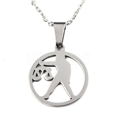 Non-Tarnish 201 Stainless Steel Pendants Necklaces NJEW-S105-JN626-7-1