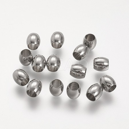 Tarnish Resistant 304 Stainless Steel European Beads LS-STAS-P104-07P-1