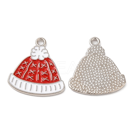 Christmas Alloy Enamel Pendants ENAM-D050-13E-02P-1