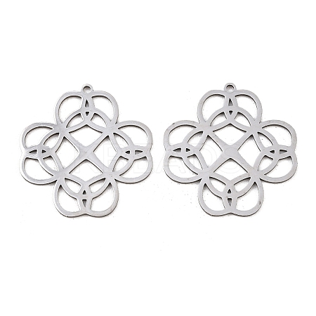 Hollow 201 Stainless Steel Pendants LS-STAS-I364-17P-1