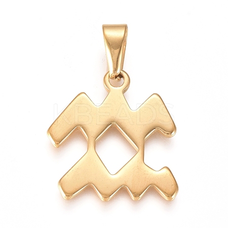 304 Stainless Steel Pendants STAS-L210-06L-G-1