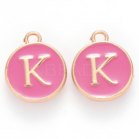 Golden Plated Alloy Enamel Charms ENAM-S118-08K-1
