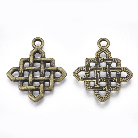 Tibetan Style Alloy Pendants TIBE-Q092-05AB-RS-1