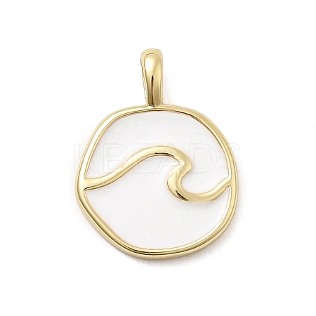 Brass Enamel Pendants KK-P338-27G-02-1