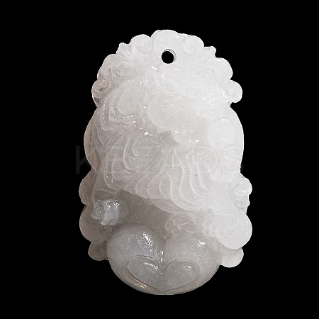 Natural White Jade Carved Pendants LS-G-S384-01C-1