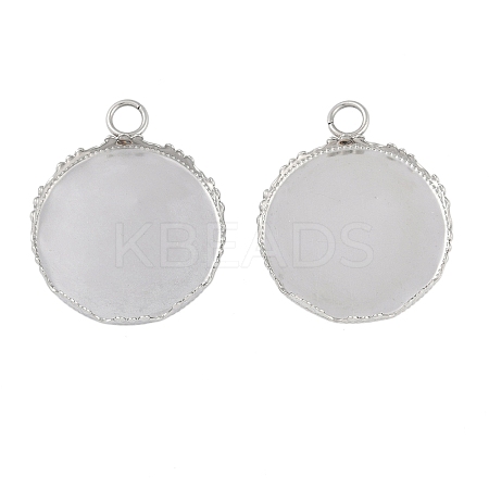 Non-Tarnish 304 Stainless Steel Pendant Cabochon Settings STAS-Z070-01P-03-1
