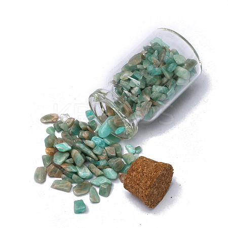 Natural Amazonite Chip Healing Crystals Wishing Bottles PW-WG63969-10-1
