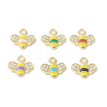 Golden Plated Alloy Enamel Charms ENAM-G212-18G-1
