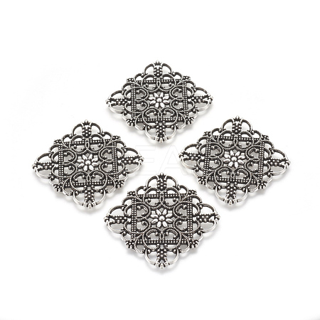 Tibetan Style Filigree Joiners TIBEP-A2690-AS-FF-1