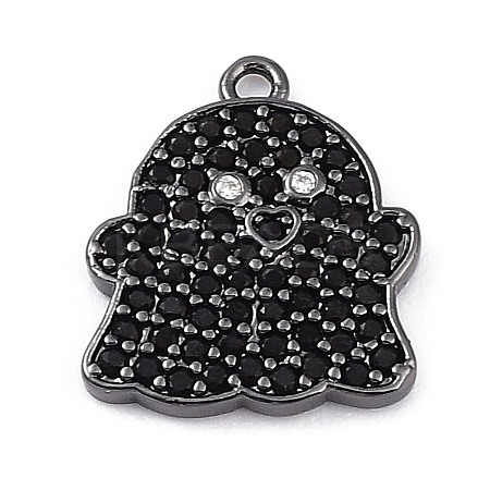 Rack Plating Brass Cubic Zirconia Pendants KK-D031-04B-01-1