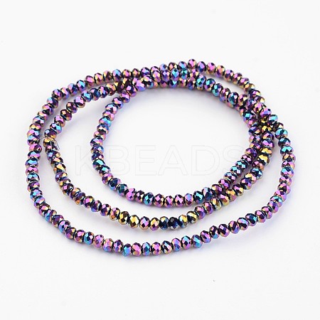 Electroplate Glass Bead Strands LS-EGLA-G014-2mm-FP10-1