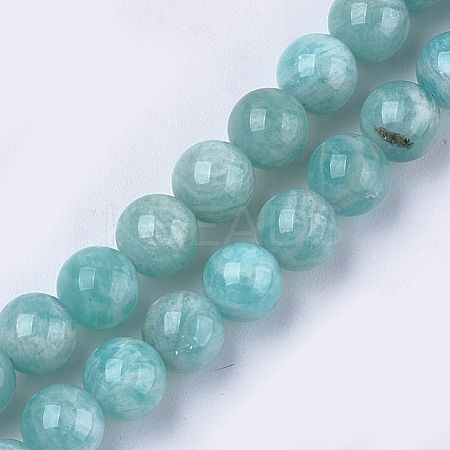 Natural Amazonite Beads Strands X-G-S333-6mm-022-1