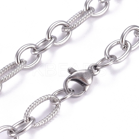 Non-Tarnish 304 Stainless Steel Figaro Chains Necklaces NJEW-G340-06P-1