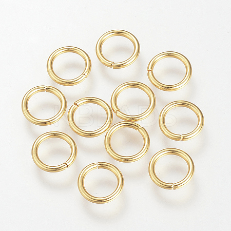 304 Stainless Steel Open Jump Rings X-STAS-Q186-02G-8x1.2-1