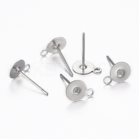 304 Stainless Steel Stud Earring Findings STAS-K154-63P-1