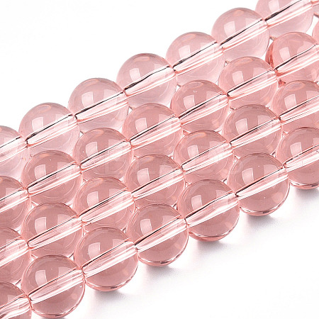 Transparent Glass Beads Strands GLAA-T032-T10mm-10-1