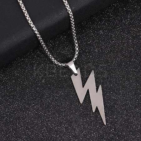 201 Stainless Steel Pendant Necklaces LS-NJEW-D307-02P-A-1