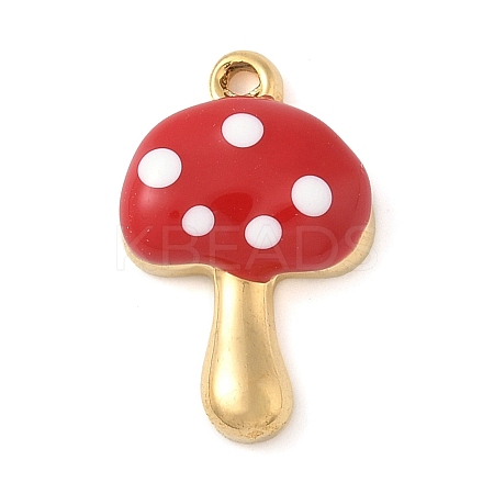 304 Stainless Steel Enamel Pendants STAS-P404-04G-1