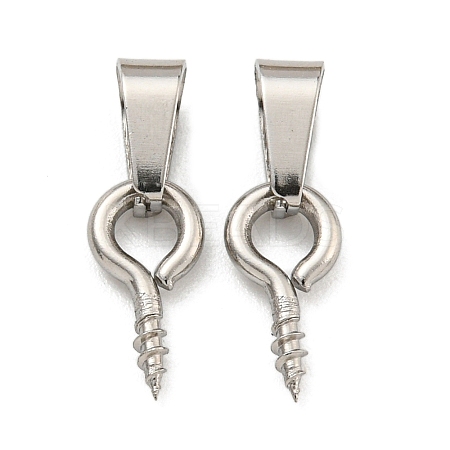 Tarnish Resistant 304 Stainless Steel Screw Eye Pin Peg Bails STAS-R233-01C-P-1