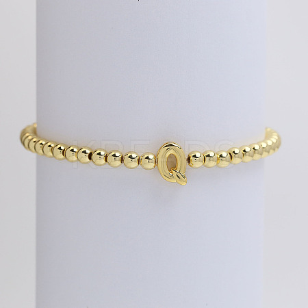 Brass Beaded Stretch Bracelets for Women FS-WG560D0-17-1