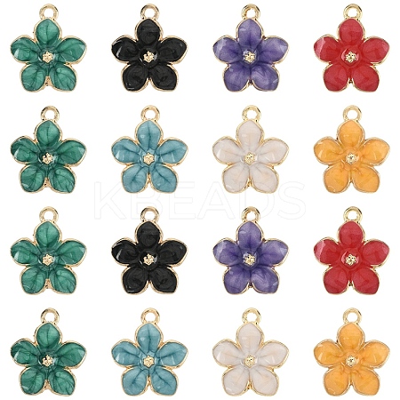 30Pcs Alloy Enamel Pendants ENAM-YW0005-92-1