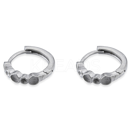 Tarnish Resistant 304 Stainless Steel Hoop Earrings Findings STAS-N092-190-1