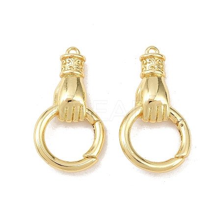 Hand Brass Spring Gate Rings X-KK-Z132-06G-1