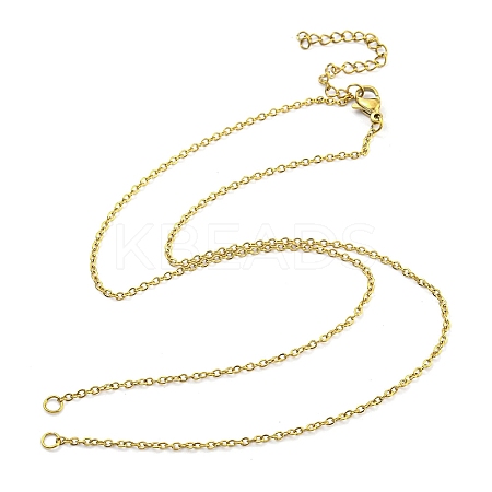 304 Stainless Steel Cable Chains Necklace Makings LS-AJEW-P119-04A-G-1