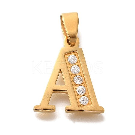 Ion Plating(IP) 304 Stainless Steel Rhinestone Pendants STAS-U035-01G-A-1