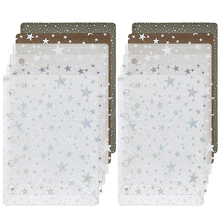 12Pcs 12 Styles PVC Notebook Index Divider Sheets FIND-FH0011-94-1