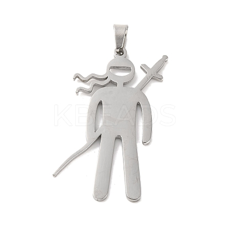 Non-Tarnish 304 Stainless Steel Pendants STAS-Z069-03P-1