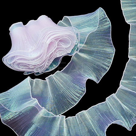 10M Polyester Pleated Ribbon Edged Trimming OCOR-WR0001-89A-1