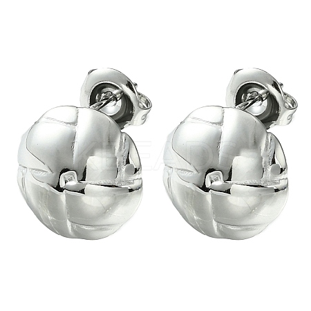 Non-Tarnish 304 Stainless Steel Stud Earrings EJEW-Z038-04P-1