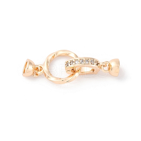 Brass Micro Pave Cubic Zirconia Peg Bails KK-D360-05G-1